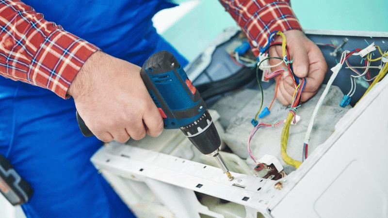 Etimesgut Simfer Simfer çamaşır makinesi kart tamiri – Su almama arızası orijinal parça ile giderildi. - Teknik servis örneği